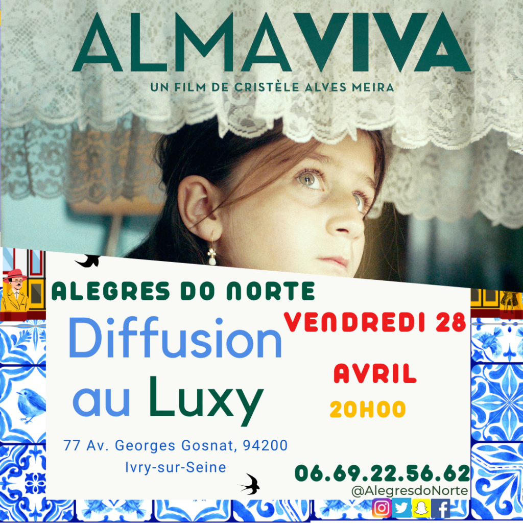 Rejoinez nous pour la projection du film ALMA VIVA le 28 Avril à 20h00 au Luxy à Ivry